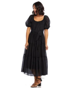 Tiered Poof Sleeve Dress -Lunaria Store karenkane 2023 spring 1L67161 BLK 004