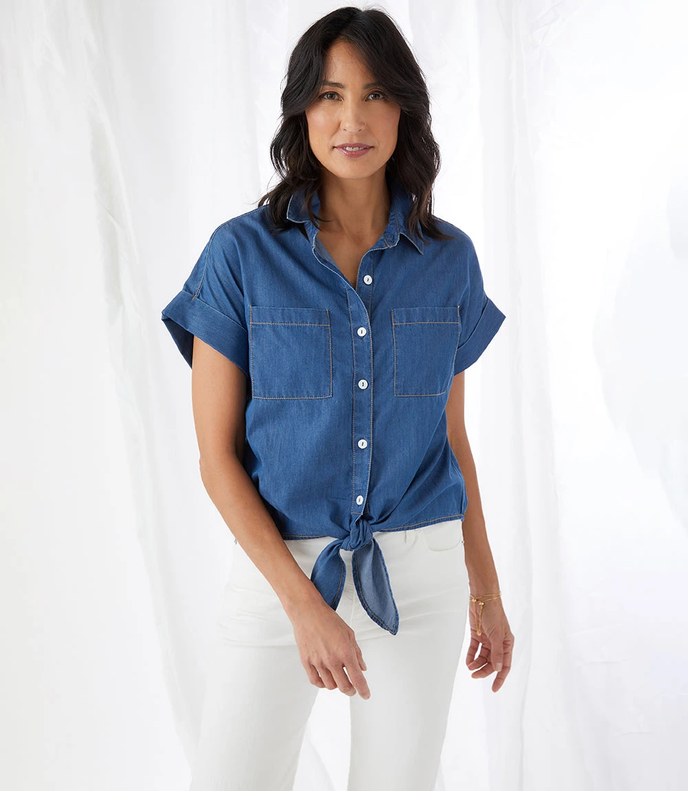 Tie-Front Shirt 4 Tie-Front Shirt - Image 2