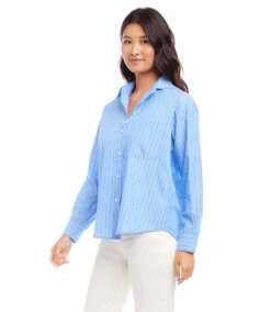 Stripe Shirt -Lunaria Store karenkane 2023 spring 1L74559 BLU 004