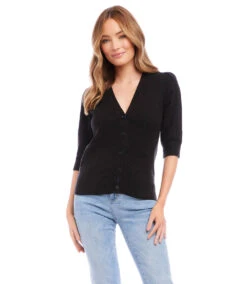 Puff Sleeve Cardigan