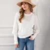 Pointelle Sweater -Lunaria Store karenkane 2023 spring 1L89635 IVO 001