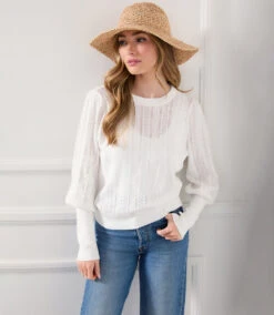 Pointelle Sweater