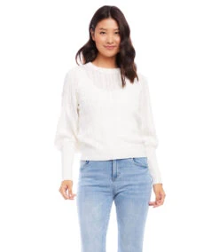 Pointelle Sweater -Lunaria Store karenkane 2023 spring 1L89635 IVO 006