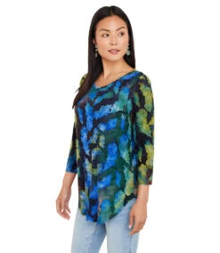 Petite Size Tie-Dye Burnout Shirttail Top -Lunaria Store karenkane 2023 spring 1N94253P BGR 003