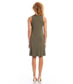 High Neck A-Line Dress -Lunaria Store karenkane 2023 summer 2L14322 OLI 002