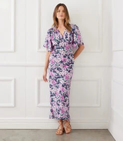 Flutter Sleeve Dress -Lunaria Store karenkane 2023 summer 2L18621 FLO 008