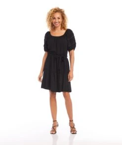 Short Sleeve Tiered Dress