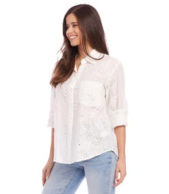 Eyelet Shirt -Lunaria Store karenkane 2023 summer 2L31052 OWH 003
