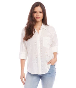 Eyelet Shirt -Lunaria Store karenkane 2023 summer 2L31052 OWH 004