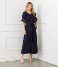 Smocked Sleeve Top -Lunaria Store karenkane 2023 summer 2L87573 NAV 006