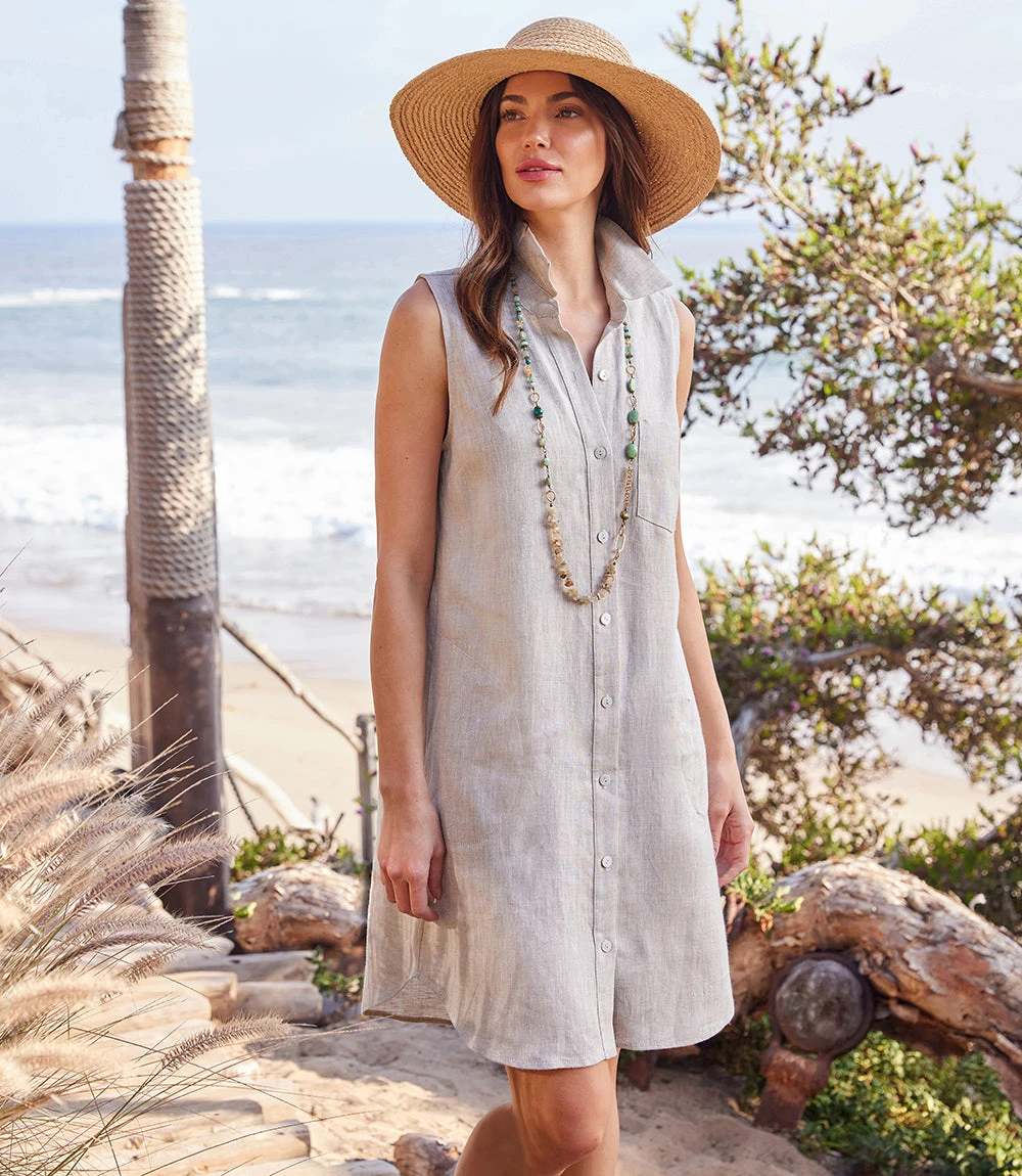 Sleeveless Shirtdress 3 Sleeveless Shirtdress