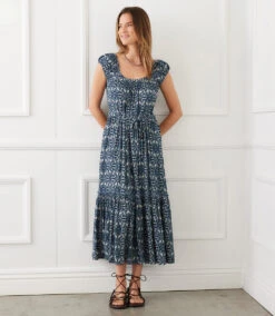 Tiered Midi Dress -Lunaria Store karenkane 2L04229 PRT 005