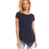 Petite Size Angled Fringe Top -Lunaria Store karenkane 2L13015P NAV 001