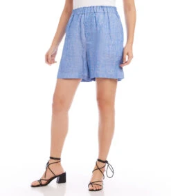 Linen Shorts 9 Linen Shorts -Lunaria Store karenkane 2L20520 BLU 004