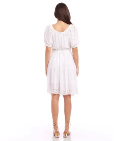 Embroidered Puff Sleeve Dress 15 Embroidered Puff Sleeve Dress -Lunaria Store karenkane 2L55215 OWH 003