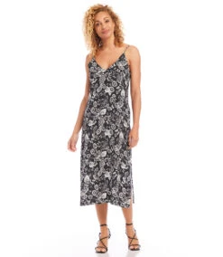 Side Slit Midi Dress -Lunaria Store karenkane 2L61504 PRT 005