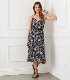 Side Slit Midi Dress -Lunaria Store karenkane 2L61504 PRT 006