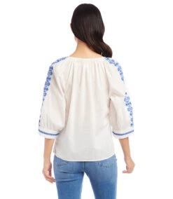 Embroidered Top -Lunaria Store karenkane 2L70175 OWH 003
