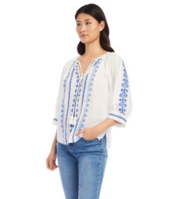 Embroidered Top -Lunaria Store karenkane 2L70175 OWH 004