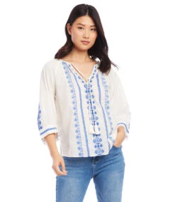 Embroidered Top -Lunaria Store karenkane 2L70175 OWH 005